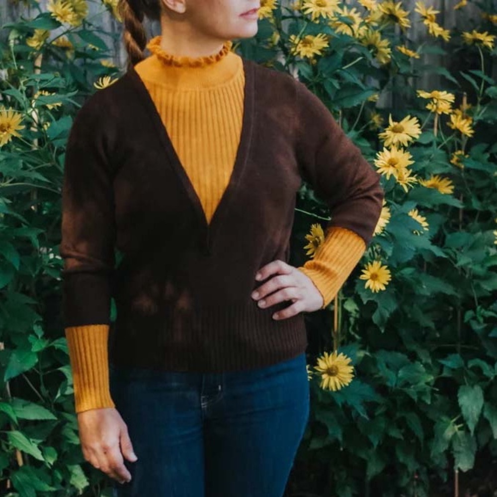 Vintage brown/rust sweater (no size tag), size S